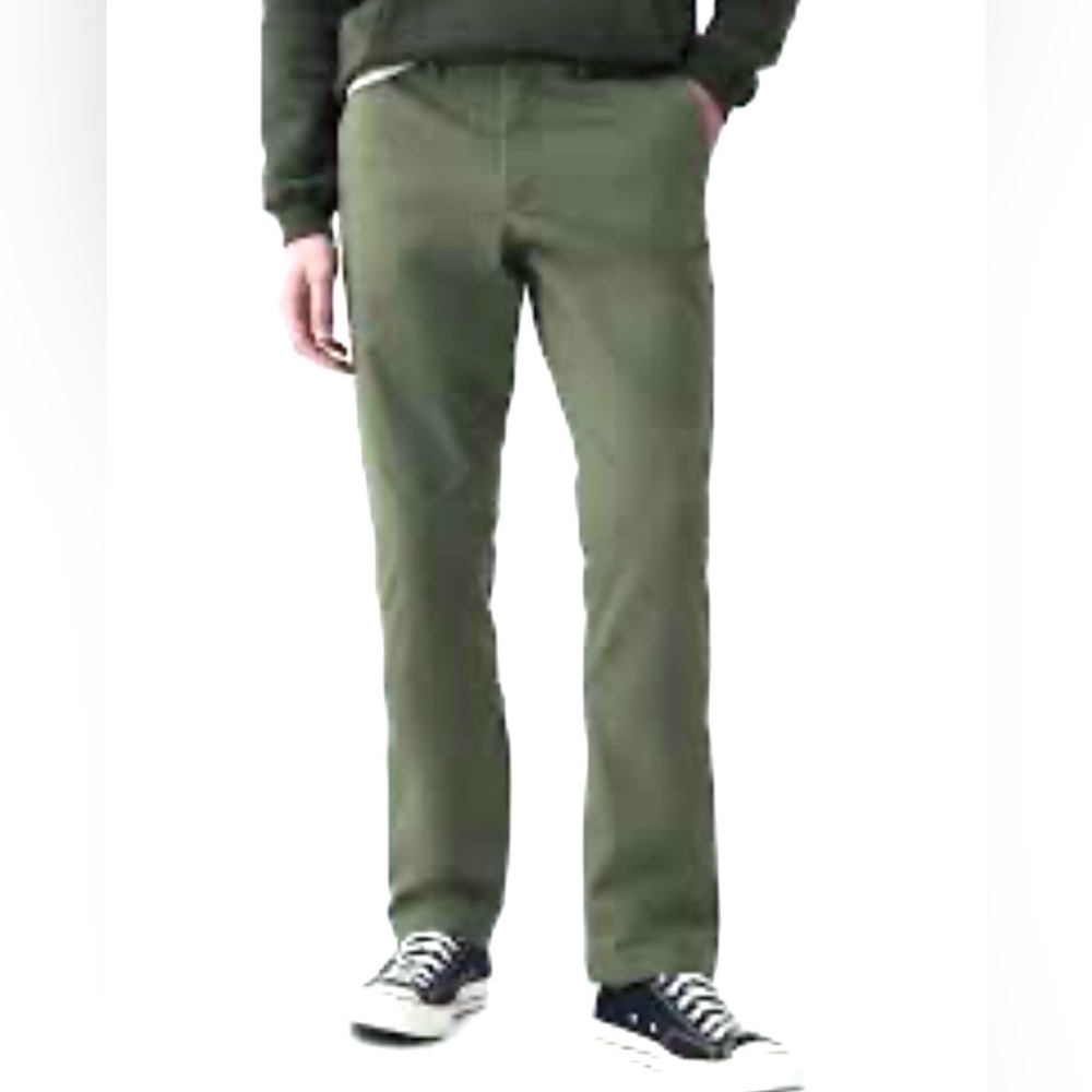 Gap Men’s Olive green Chino Pant 5 Pocket Straight leg 40 X 32 Casual Neutral